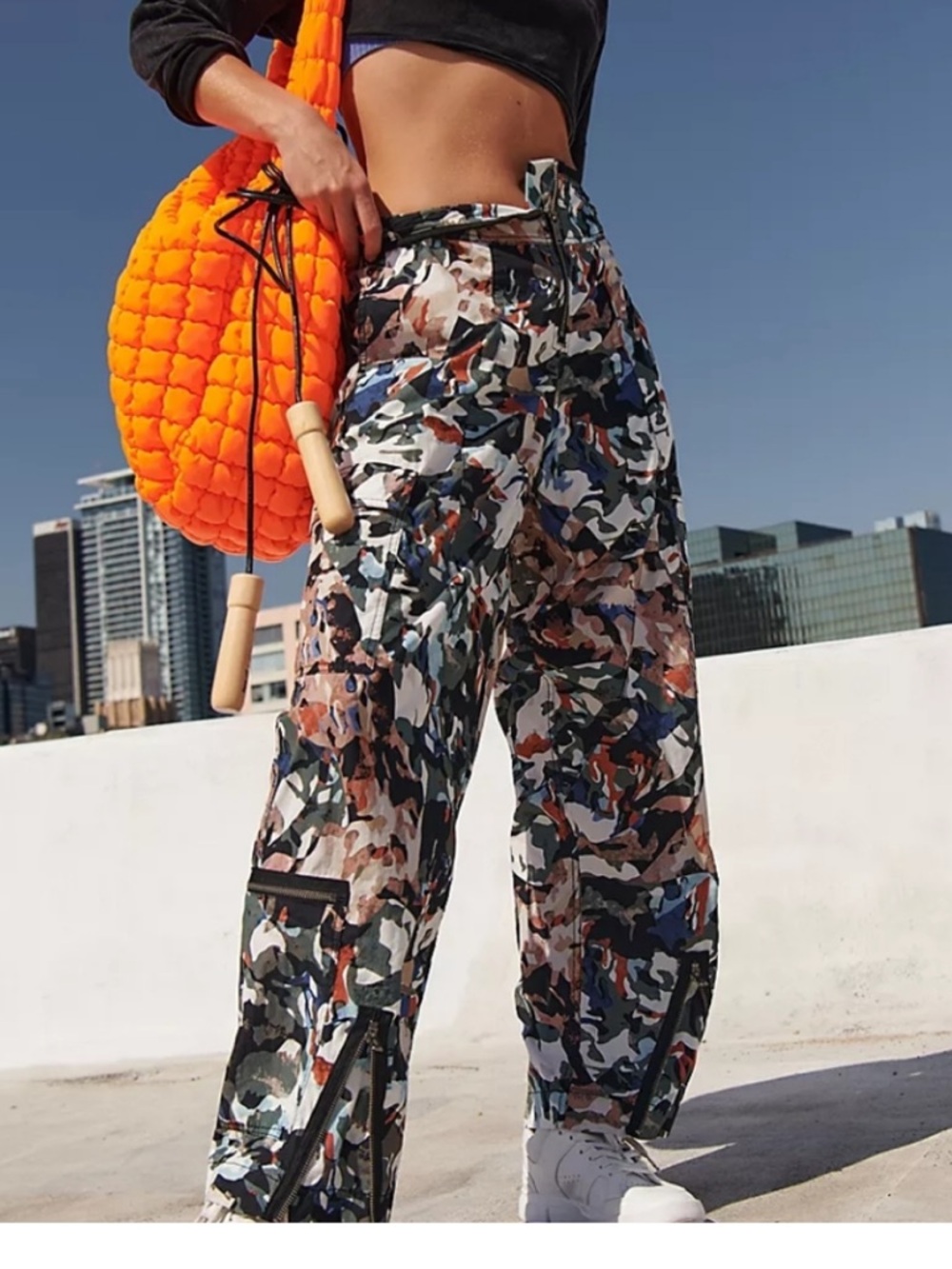 FP Movement by Free People Mesmerize Me cargo pants in Violet Splendor NWT